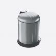 Rixx stainless steel pedal bin with soft closing cover fingerprint proof 5L